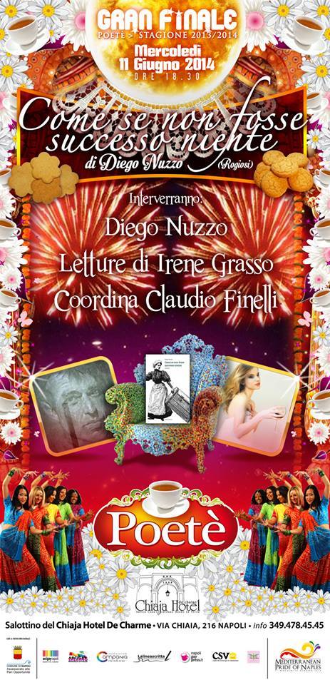 Gran Finale di Poetè: “Come se non fosse successo niente” di Diego Nuzzo e le letture di Irene Grasso – 11 Giugno