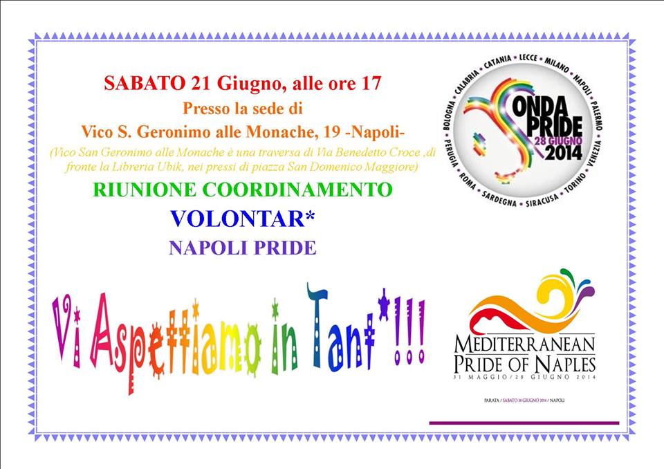 Riunione Coordinamento Volontar* – 21 Giugno