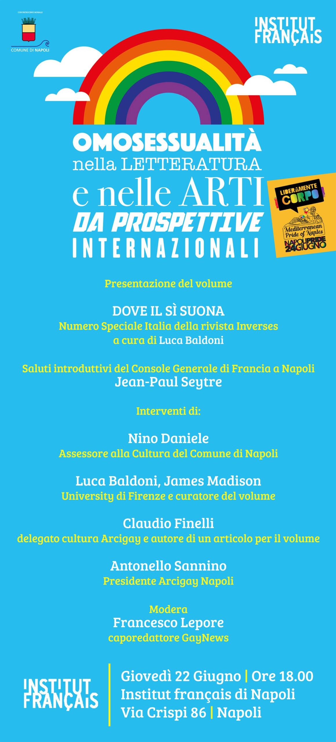 22 Giugno – Letteratura Omosessuale: per il Pride un grande evento al Grenoble