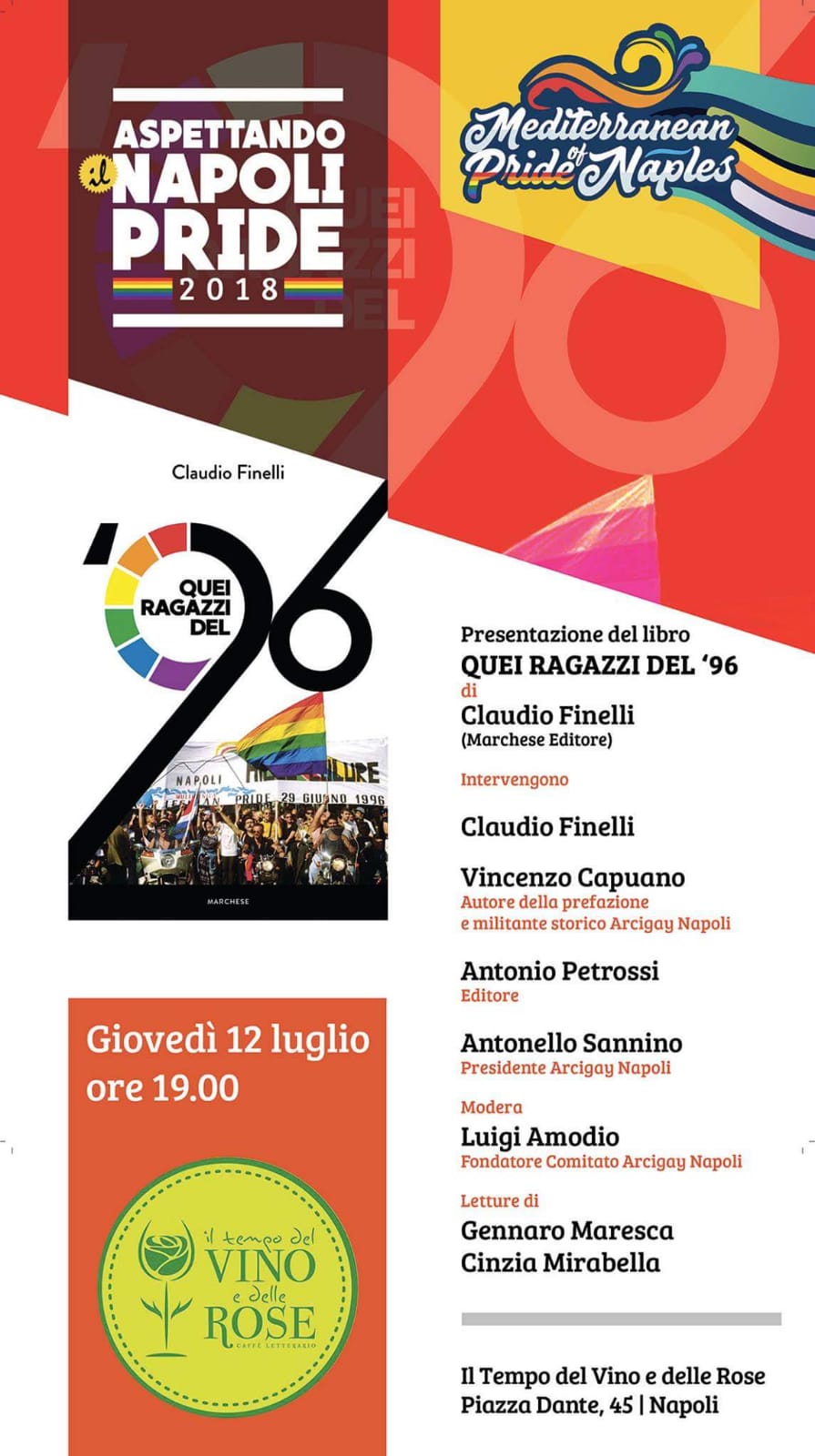 12 Luglio – Presentazione Libro Quei ragazzi del 96